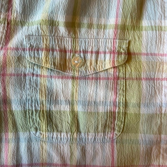Vintage Alfred Dunner Pastel Plaid Button-Up Shirt – Size 16P - Picture 2 of 6
